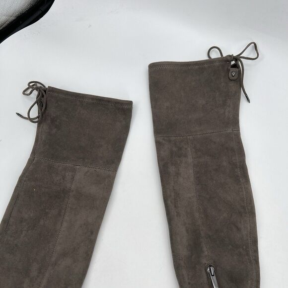 Sam Edleman Kristie Over The Knee Pointed Toe Kitten Heel Taupe Women's 9.5 - Picture 7 of 14